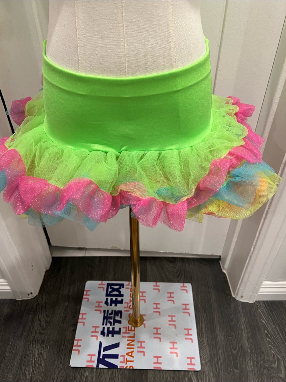 WomenNeon Green Ruffled Tutu Skirt